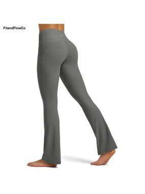 Buttery Soft High Waisted Flare Yoga Pants Tummy Control Workout Leggings